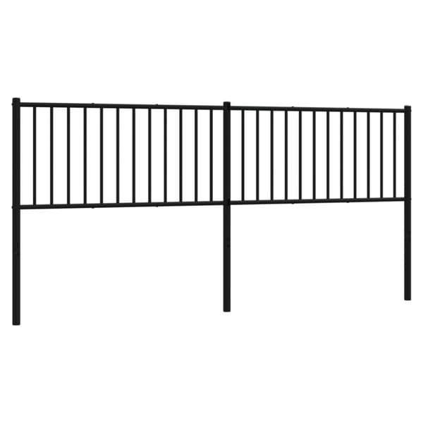 The Living Store Metallinen sängynpääty musta 200 cm - Sängynpäädyt