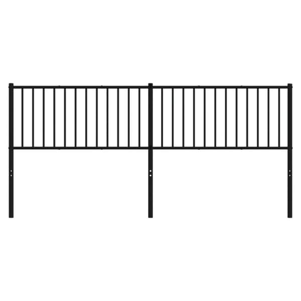 The Living Store Metallinen sängynpääty musta 200 cm - Sängynpäädyt