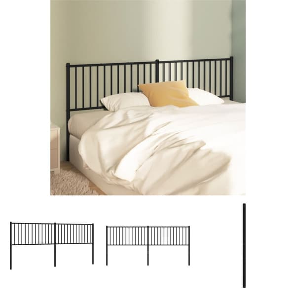 The Living Store Metallinen sängynpääty musta 200 cm -  Sängynpäädyt