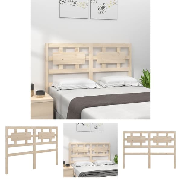 The Living Store sengegærde 125,5x4x100 cm massivt fyrretræ -  Hovedgærder og fodgærder