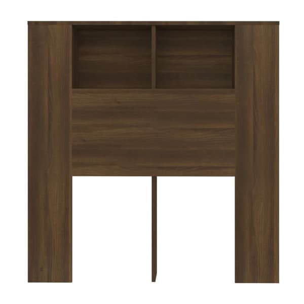The Living Store Sängynpääty säilytystilalla ruskea tammi 100x18,5x104,5 cm - Sängynpäädyt