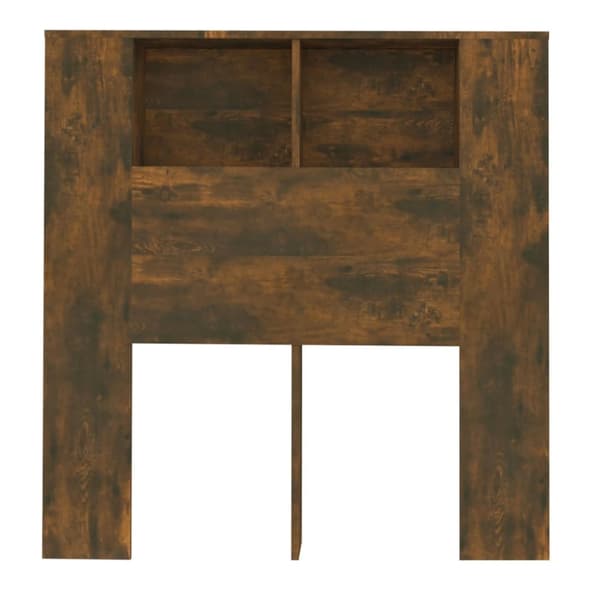 The Living Store sengegavl med opbevaring 100x18,5x104,5 cm røget egetræsfarve - Hovedgærder og fodgærder