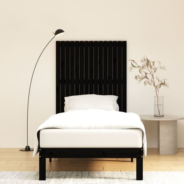The Living Store sengegavl 95,5x3x110 cm massivt fyrretræ grå -  Hovedgærder og fodgærder
