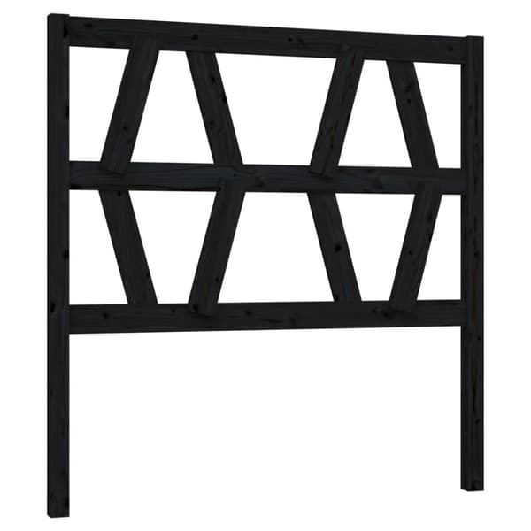 The Living Store Sängynpääty musta 96x4x100 cm täysi mänty - Sängynpäädyt