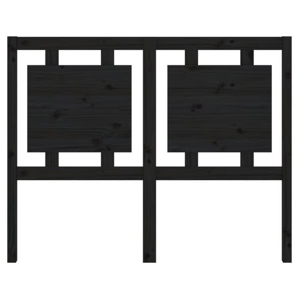 The Living Store Sänggavel svart 206x4x100 cm massiv furu - Sänggavlar