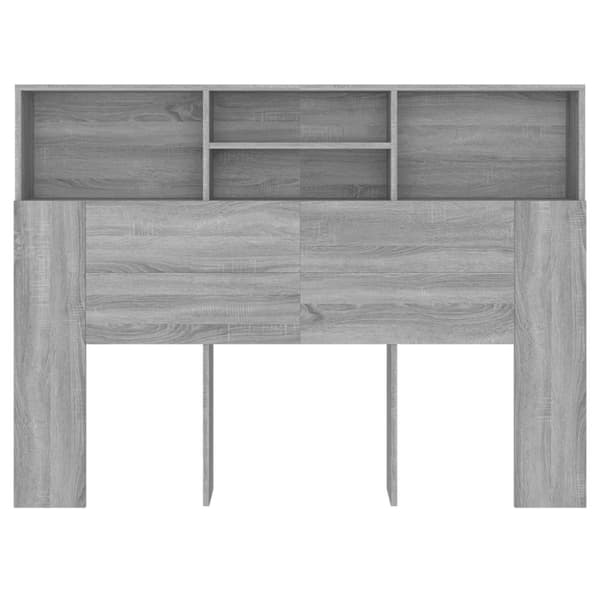 The Living Store sengegavl med opbevaring 140x19x103,5 cm grå sonoma-eg -  Hovedgærder og fodgærder