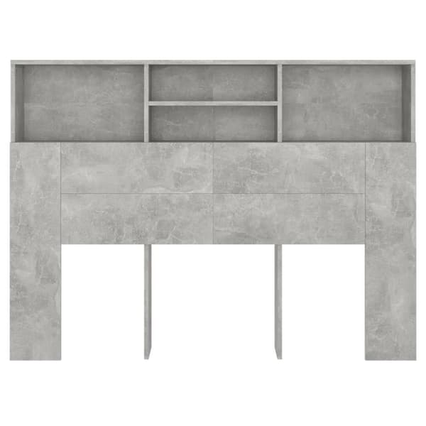 The Living Store sengegavl med opbevaring 140x19x103,5 cm betongrå - Hovedgærder og fodgærder