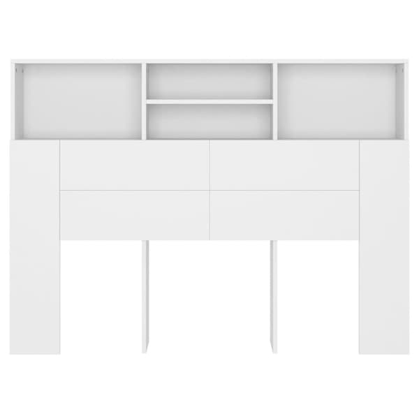 The Living Store Sängynpääty säilytystilalla valkoinen 140x19x103,5 cm -  Sängynpäädyt