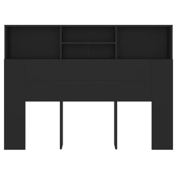 The Living Store Sängynpääty säilytystilalla musta 140x19x103,5 cm - Sängynpäädyt