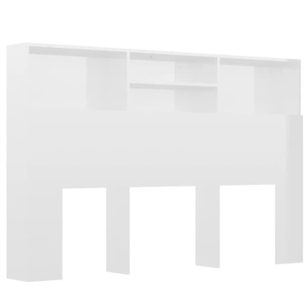 The Living Store sengegavl med opbevaring 160x19x103,5 cm hvid højglans - Hovedgærder og fodgærder