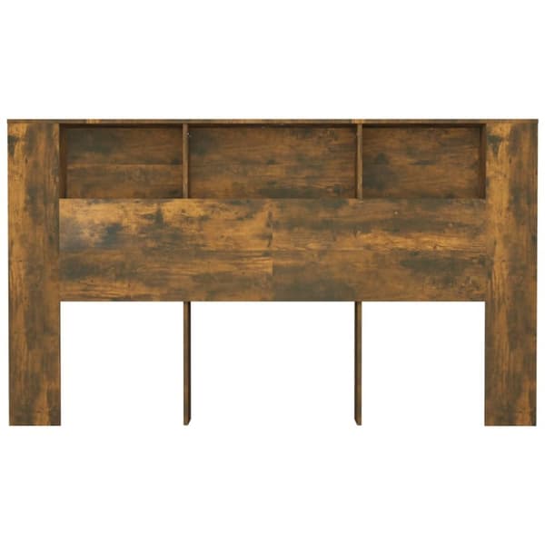 The Living Store Sängynpääty säilytystilalla savutammi 180x18,5x104,5 cm - Sängynpäädyt
