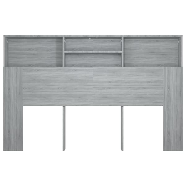 The Living Store Sänggavel med förvaring grå sonoma 160x19x103,5 cm -  Sänggavlar