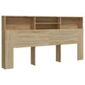 Pikkukuva 3 / 8: The Living Store Sängynpääty säilytystilalla Sonoma-tammi 200x19x103,5 cm -  Sängynpäädyt