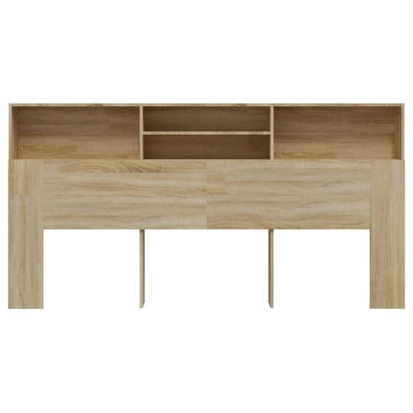 The Living Store Sängynpääty säilytystilalla Sonoma-tammi 200x19x103,5 cm - Sängynpäädyt