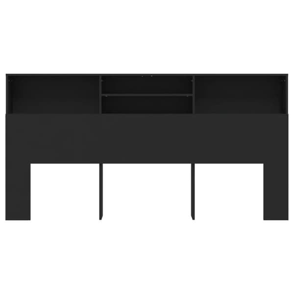The Living Store sengegavl med opbevaring 200x19x103,5 cm sort - Hovedgærder og fodgærder