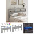 Pikkukuva 1 / 11: The Living Store Sängynpäätykaappi LED-valoilla betoninharmaa 180x17x102 cm -  Sängynpäädyt