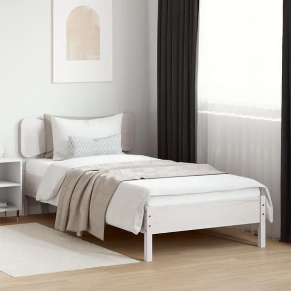 The Living Store Sängynpääty valkoinen 100 cm täysi mänty - Sängynpäädyt