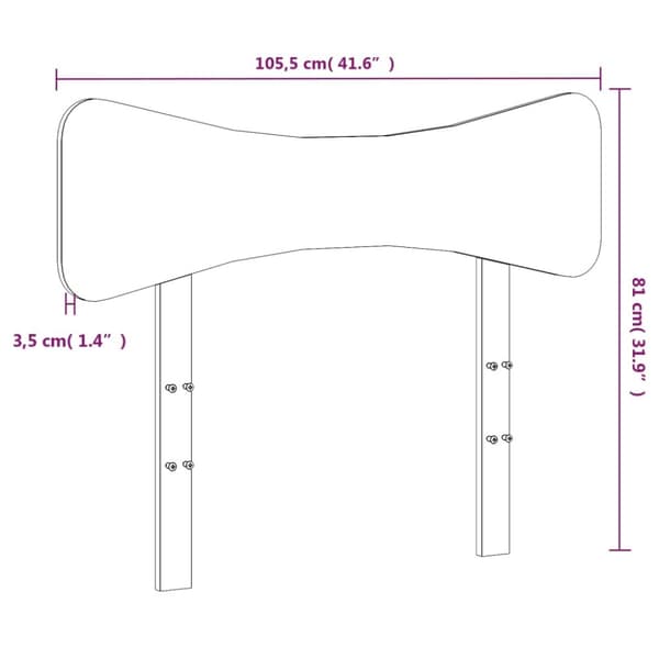 The Living Store Sängynpääty valkoinen 100 cm täysi mänty - Sängynpäädyt