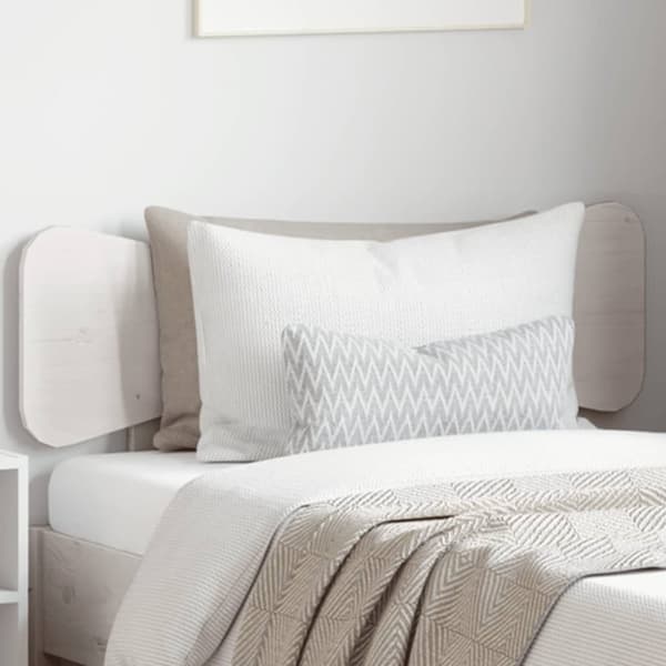 The Living Store Sängynpääty valkoinen 100 cm täysi mänty -  Sängynpäädyt