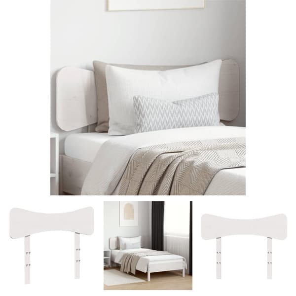 The Living Store Sängynpääty valkoinen 100 cm täysi mänty - Sängynpäädyt