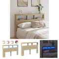 Pikkukuva 1 / 11: The Living Store Sängynpäätykaappi LED-valoilla Sonoma-tammi 160x17x102 cm -  Sängynpäädyt