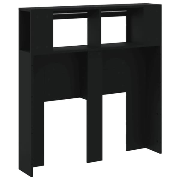 The Living Store Sänggavel LED svart 100x18,5x103,5 cm konstruerat trä -  Sänggavlar