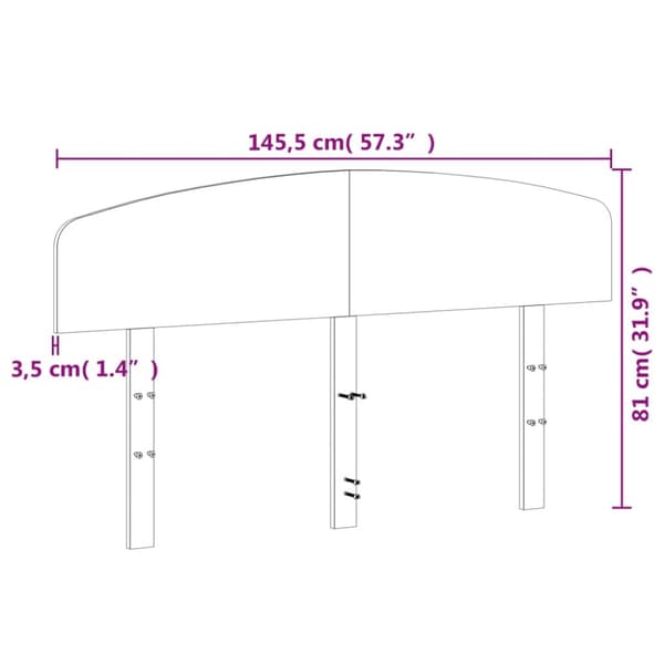 The Living Store Sängynpääty 140 cm täysi mänty -  Sängynpäädyt