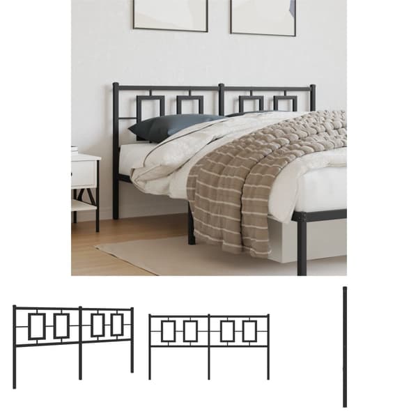 The Living Store sengegavl 160 cm metal sort - Hovedgærder og fodgærder