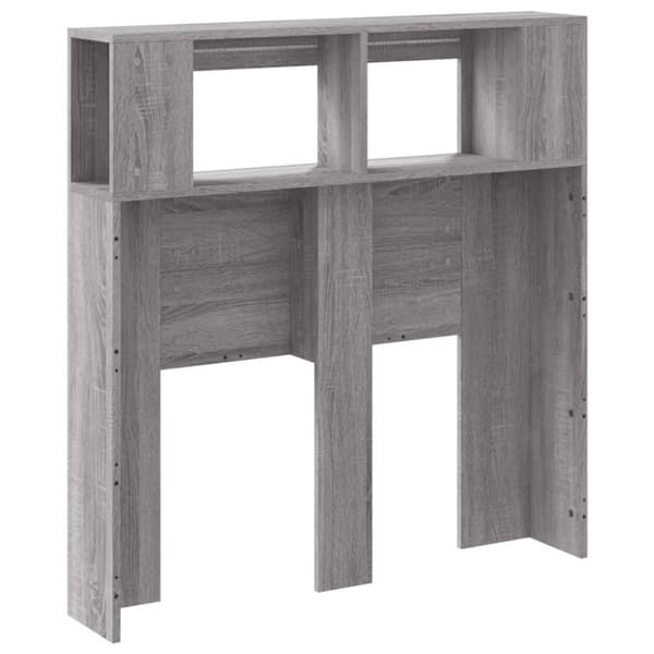The Living Store Sängynpääty LED-valoilla harmaa Sonoma 100x18,5x103,5 cm puu - Sängynpäädyt