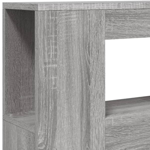 The Living Store Sängynpääty LED-valoilla harmaa Sonoma 100x18,5x103,5 cm puu - Sängynpäädyt