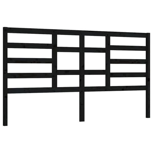 Hovedgærder og fodgærder - Living sengegærde 206x4x104 cm massivt fyrretræ sort