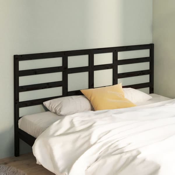 Hovedgærder og fodgærder - Living sengegærde 206x4x104 cm massivt fyrretræ sort