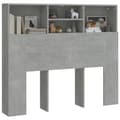 Miniatyrbillede 5 af 9: Hovedgærder og fodgærder - Living sengegavl med opbevaring 120x19x103,5 cm betongrå