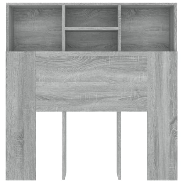 Sängynpäädyt - Living Sängynpääty säilytystilalla harmaa Sonoma 100x19x103,5 cm