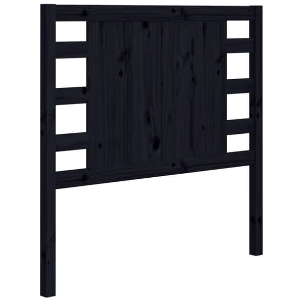 Hovedgærder og fodgærder - Living sengegærde 96x4x100 cm massivt fyrretræ sort