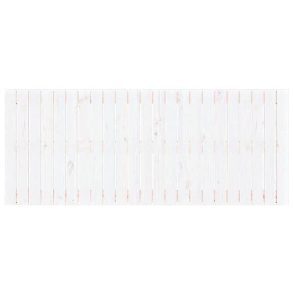 Sängynpäädyt - Living Sängynpääty seinälle valkoinen 147x3x60 cm täysi mänty
