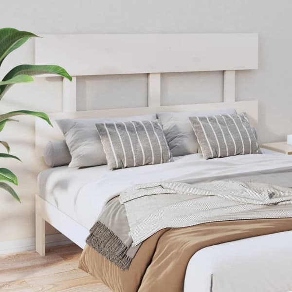 Hovedgærder og fodgærder - Living sengegærde 124x3x81 cm massivt fyrretræ hvid