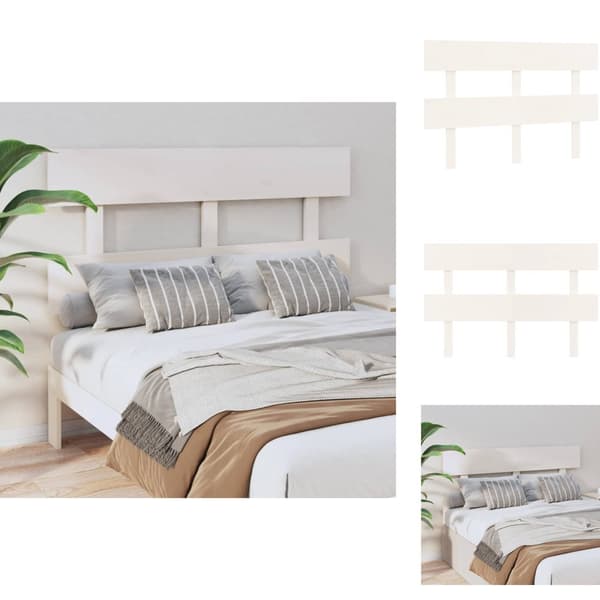 Hovedgærder og fodgærder - Living sengegærde 124x3x81 cm massivt fyrretræ hvid