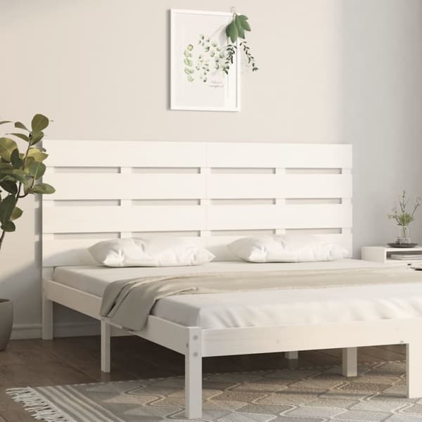 Sängynpäädyt - Living Sängynpääty valkoinen 140x3x80 cm täysi mänty