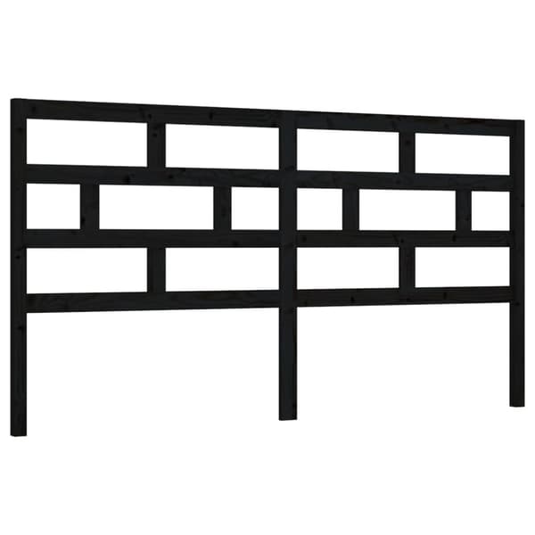 Hovedgærder og fodgærder - Living sengegærde 186x4x100 cm massivt fyrretræ sort