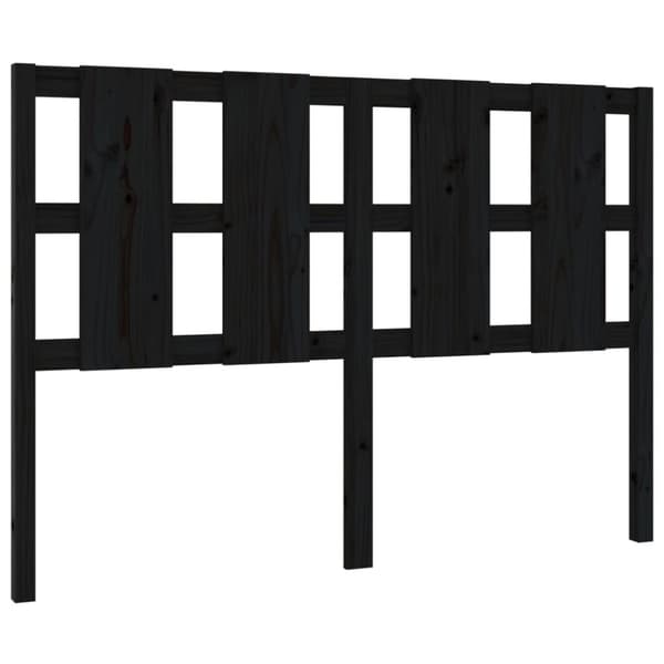 Sängynpäädyt - Living Sängynpääty musta 145,5x4x100 cm täysi mänty