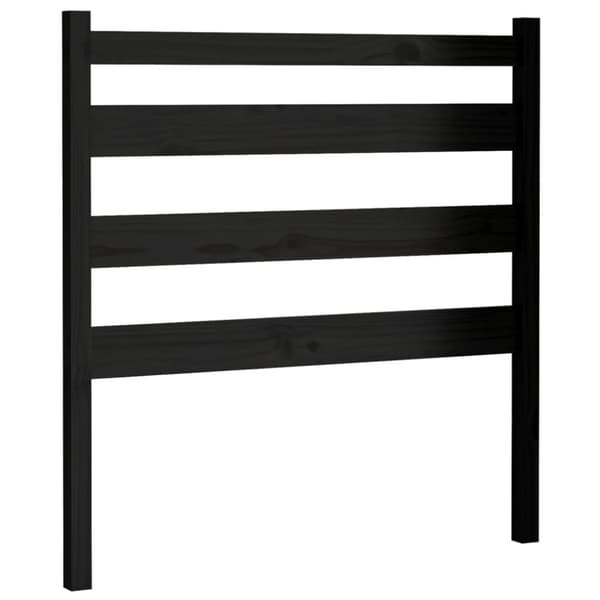 Sängynpäädyt - Living Sängynpääty musta 96x4x100 cm täysi mänty