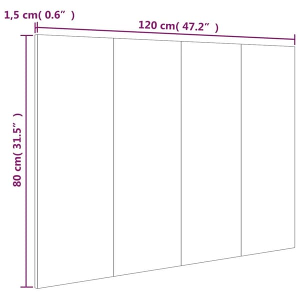 Hovedgærder og fodgærder - Living sengegærde 120x1,5x80 cm konstrueret træ sort
