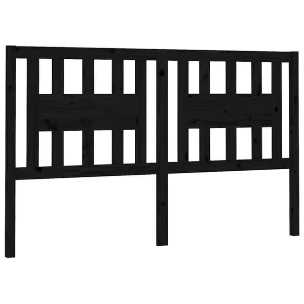Hovedgærder og fodgærder - Living sengegærde 126x4x100 cm massivt fyrretræ sort