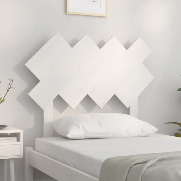 Hovedgærder og fodgærder - Living sengegærde 92x3x81 cm massivt fyrretræ hvid