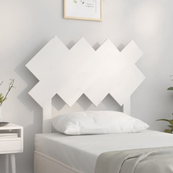 Hovedgærder og fodgærder - Living sengegærde 92x3x81 cm massivt fyrretræ hvid