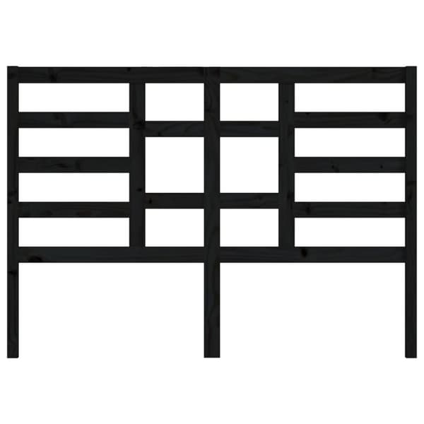 Sängynpäädyt - Living Sängynpääty musta 126x4x104 cm täysi mänty