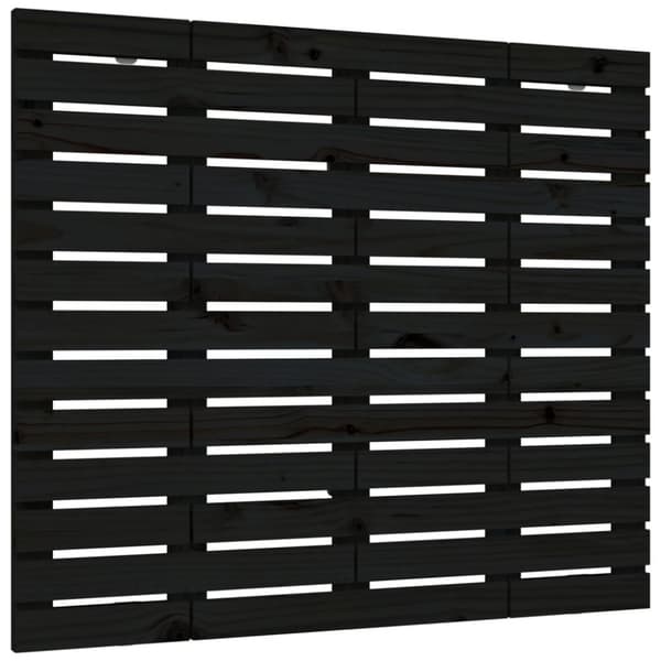 Hovedgærder og fodgærder - Living sengegavl 146x3x91,5 cm massivt fyrretræ sort
