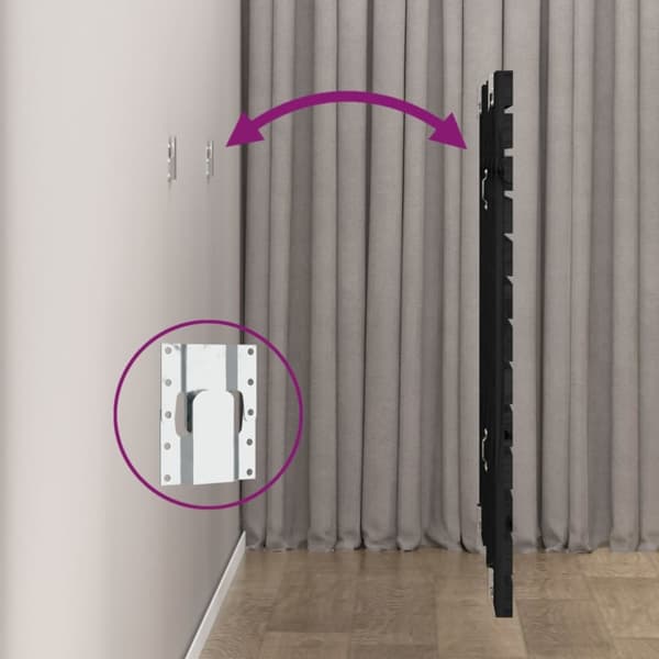 Hovedgærder og fodgærder - Living sengegavl 146x3x91,5 cm massivt fyrretræ sort