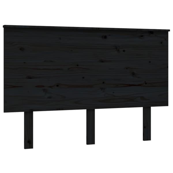 Hovedgærder og fodgærder - Living sengegærde 124x6x82,5 cm massivt fyrretræ sort